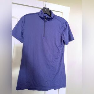 Coolblast equestrian sun shirt, quarter zip navy size small